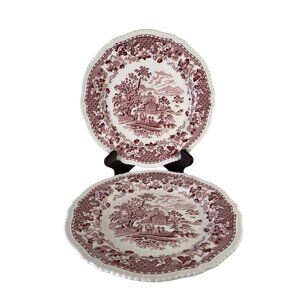 Vintage Seaforth Enoch Ralph Wood’s Bupslem England Set of 2 10” Dinner Plates
